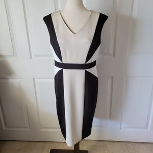 Color Block Sleeveless Midi Dress Size 8